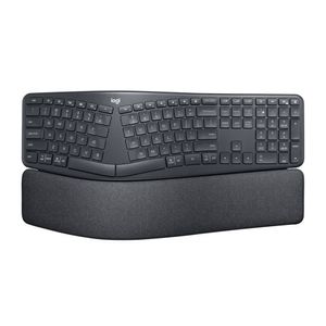 Teclado inalámbrico Logitech ERGO K860, membrana, bluetooth, ergonómico, teclado numérico, usa pilas, negro