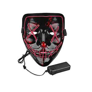 Mascara de Halloween La Purga con Luces LED - Rosado