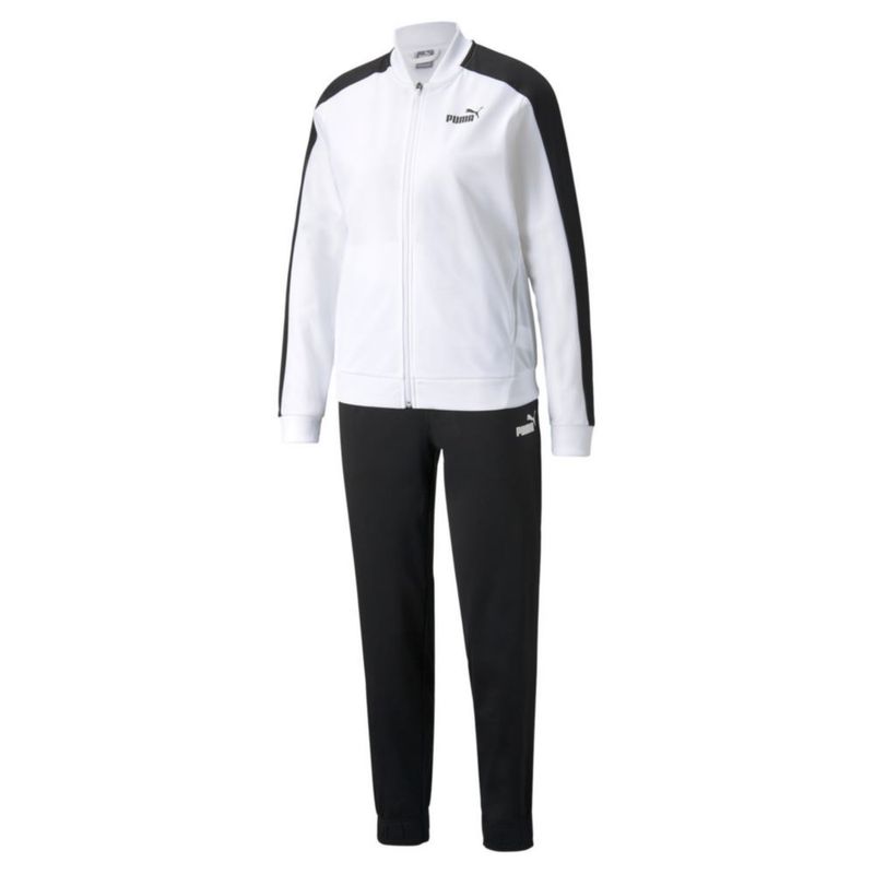 Buzo Puma Mujer Tricot Suit Cl Blanco Negro Real Plaza