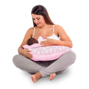 Cojin Lactancia Croissi Rosa Bebe Nubes