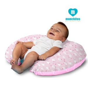 Cojin Lactancia Croissi Rosa Bebe Nubes