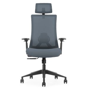 Silla Giratoria Ergonómica Decorplas Atenas Dark Grey con Brazos 3D