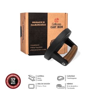 Prensador de Hamburguesa Hierro Fundido