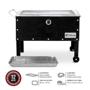 Caja China Mediana Inoxidable Black 70x40x55 cm