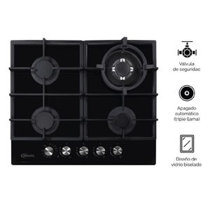 Cocina Empotrable Klimatic Aosta 60 de 4 hornillas