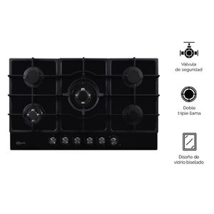 Cocina Empotrable Klimatic Aosta 90 de 5 hornillas
