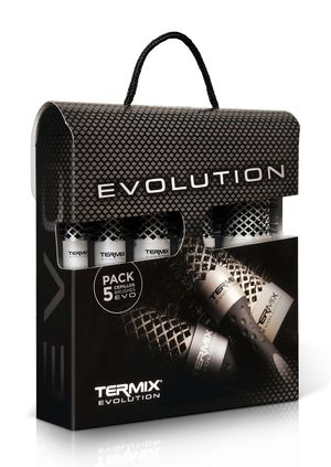 Maletin x 5 cepillos Termix Evolution Basic Plomo