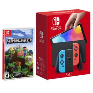 Consola Nintendo Switch OLED Neon + Minecraft