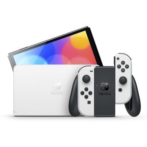 Consola Nintendo Switch OLED Blanca + New Mario + Animal Crossing + Minecraft