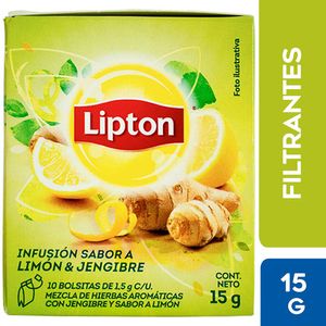 Infusiones LIPTON Té Limón y Jengibre Caja 10un