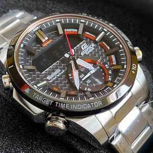 Reloj Casio Edifice Solar ECB-800DB-1A Bluetooth para Hombre Analogico Digital Plateado Negro