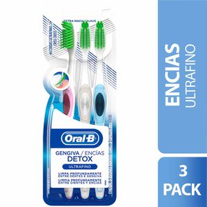 Cepillo Dental ORAL-B Encías Detox Paquete 3un