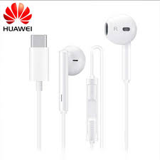 Audífono in ear con micrófono Huawei CM33 diseño ergonómico, conector tipo C, control de música y llamadas, blanco