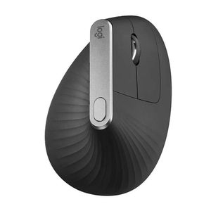 Mouse inalámbrico vertical Logitech MX recargable 4 botones, negro