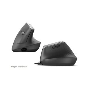 Mouse inalámbrico vertical Logitech MX recargable 4 botones, negro