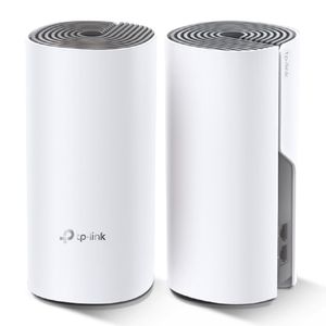 Sistema Wifi Mesh TP-Link Deco E4-3 Ac1200 pack x 2, doble banda, router y acces point, 2 puertos LAN, 2 antenas internas