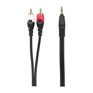 Cable Radioshack 3.5 mm a 2rca, recubierto de níquel, 1.8 m