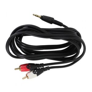 Cable Radioshack 3.5 mm a 2rca, recubierto de níquel, 1.8 m