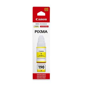 Botella de tinta Canon GI-190 amarilla rinde 7000 páginas 70 ml