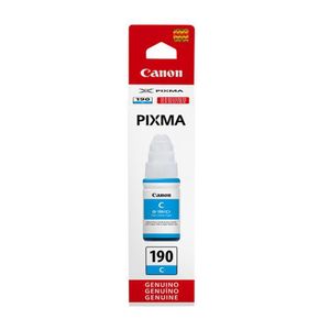 Botella de tinta Canon GI-190 cyan rinde 7000 páginas 70 ml