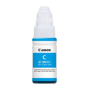 Botella de tinta Canon GI-190 cyan rinde 7000 páginas 70 ml