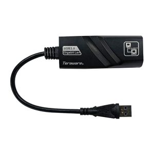 Adaptador Teraware conector usb 3.0 a RJ45, negro