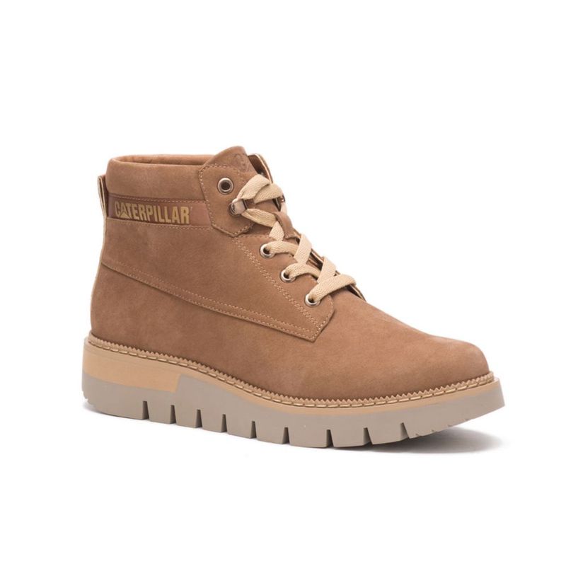 Botines Cat Mujer Pastime Marrón Real Plaza