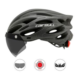 Casco multi deportivo Cairbull M/L 3 en 1 visor y visera extraíble, 22 salidas 54-61 cm, gris