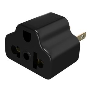 Adaptador universal Epem, espigas planas, 16A, 250VA, negro