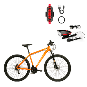 Bicicleta Aluminio Xclusive Aro 29 Nn Freno Disco Hidraulico + Kit Luces Delantera Ro Trasera Ro