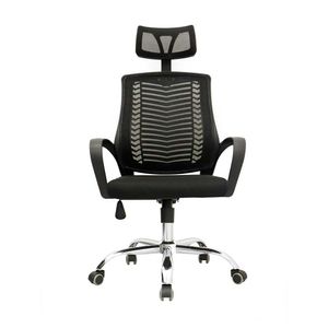 Silla de Oficina Giratoria Lifan Negro Con Cabecero Bonno
