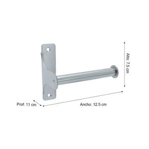 Porta rollo Loft Mia Cromado Mate
