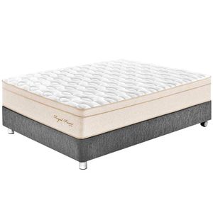 Cama Box Tarima PARAISO Royal Prince Acero 1.5 Plz + 1 Almohada Viscoelástica + Protector