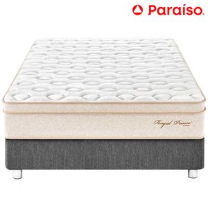 Cama Box Tarima PARAISO Royal Prince Acero 2 Plz + 2 Almohadas Viscoelásticas + Protector