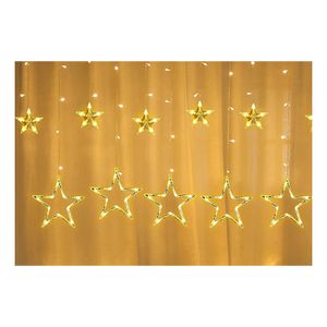 Guirnalda de Luces LED Navidad con Forma Cascada Estrellas Amarillas