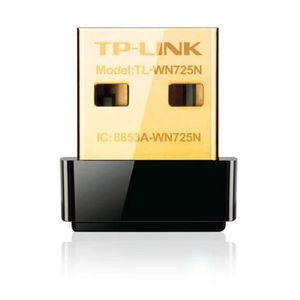 Adaptador de red TP-Link TL-WN725N mini, inalámbrico, frecuencia 2.4 GHz, conexión usb 2.0, 150 mbps