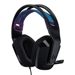 Audífono gaming Logitech G335 con micrófono, conexión 3.5, negro