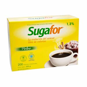 Endulzante SUGAFOR en Polvo Caja 200 Sobres