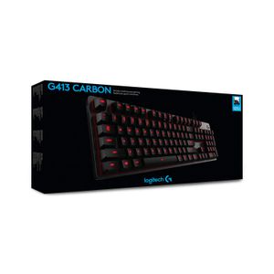 Teclado Gamer Logitech G413 Red Backlight Mechanical Gaming Carbón