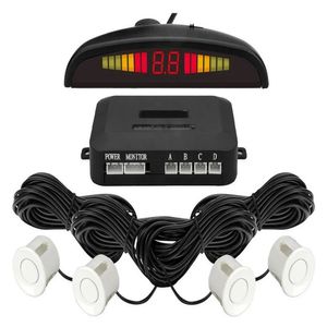 Sensor de Retroceso Reversa Parqueo Auto Parking 4 Puntos Blanco