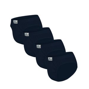 Pack x4 Trusas Boston Recubierto Bikini Azul Marino