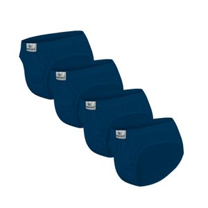 Pack x4 Trusas Boston Recubierto Bikini Azul Acero