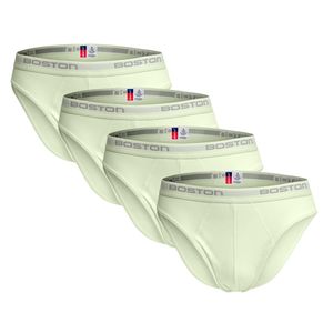 Pack x 4 Trusas Boston Hombre Bikini Crema