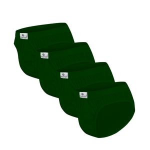 Pack x4 Trusas Boston Recubierto Bikini Verde Petroleo
