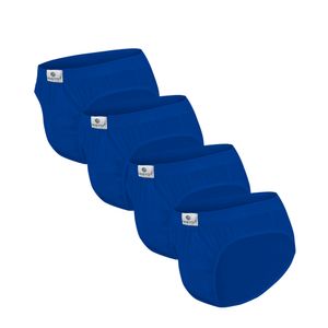 Pack x4 Trusas Boston Recubierto Bikini Azul Italiano