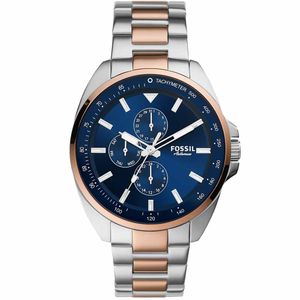 Reloj Fossil Autocross BQ2552 para hombre Multifuncional Acero Inoxidable Plateado Dorado Azul