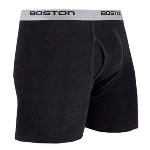 Bóxer Boston Largo Elástico Visible Plomo Oscuro