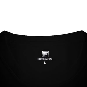 Polo Manga Corta Fila Cuello Redondo Negro