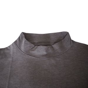 Polo Manga Larga Fila Cuello Alto Plomo Oscuro
