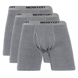 Pack x3 Bóxer Largo Boston Plomo Claro
